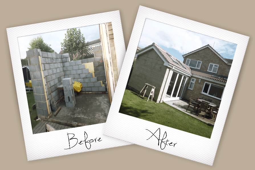 Before and After pictures taken onsite.